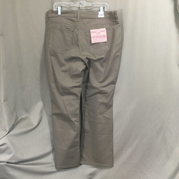 Womens NEW Duckhead Brown Twill Flare Pants NWT 22W - Picture 3 of 3